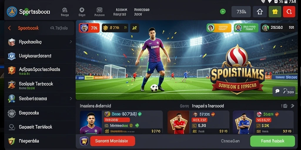 Tampilan gameplay menarik dari aplikasi Sportsbook 73K.