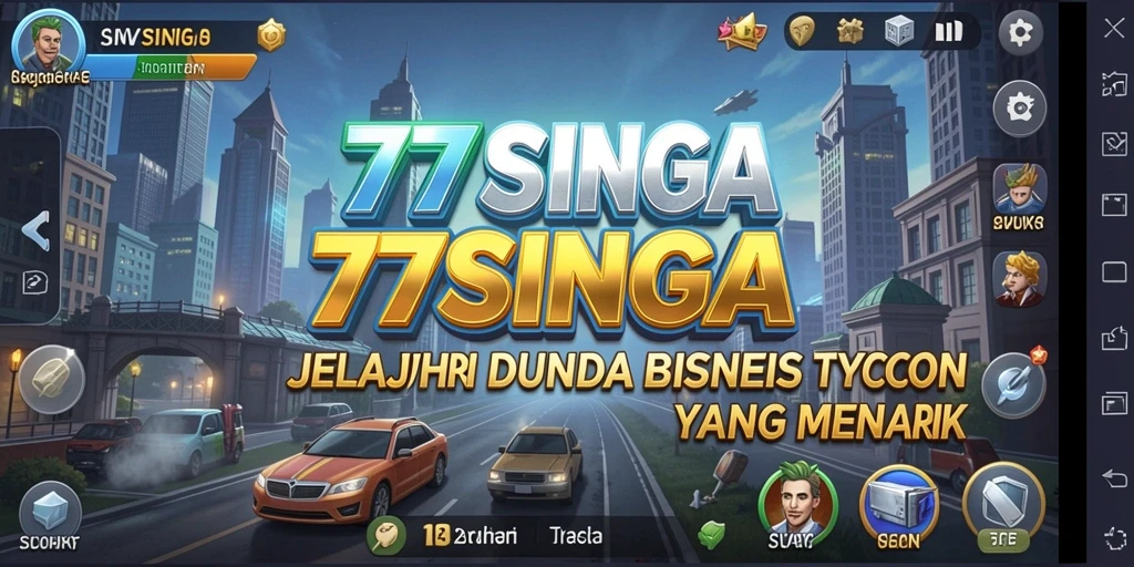 Tampilan gameplay menarik dari 77SINGA yang menggambarkan manajemen bisnis.