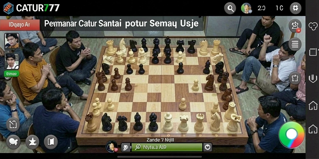 Tampilan gameplay strategi catur dalam CATUR777 yang menarik.