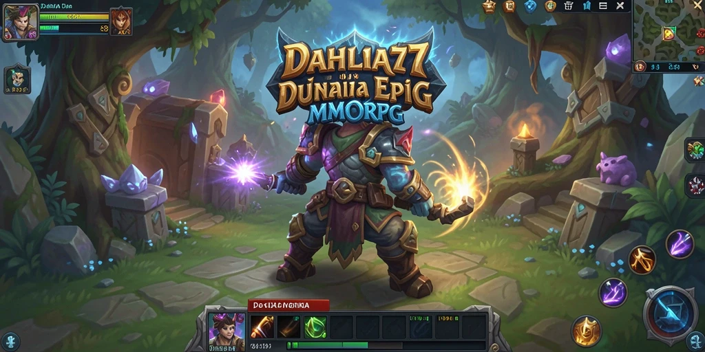Screenshot menunjukkan karakter utama dalam aksi di dunia MMORPG yang menakjubkan.