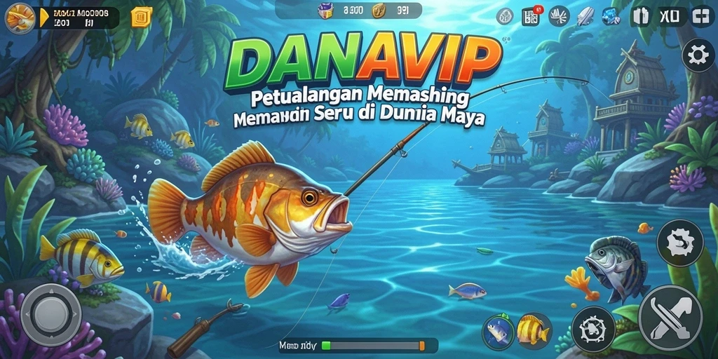 Gameplay seru menangkap ikan dalam DANAVIP.