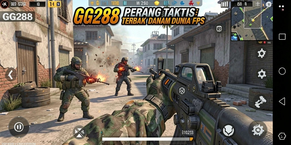Gambaran gameplay mendebarkan di dunia FPS GG288.