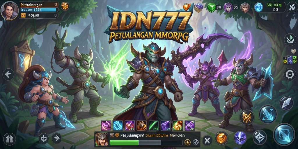 Tampilan gameplay menakjubkan dari IDN777 dalam dunia MMORPG.