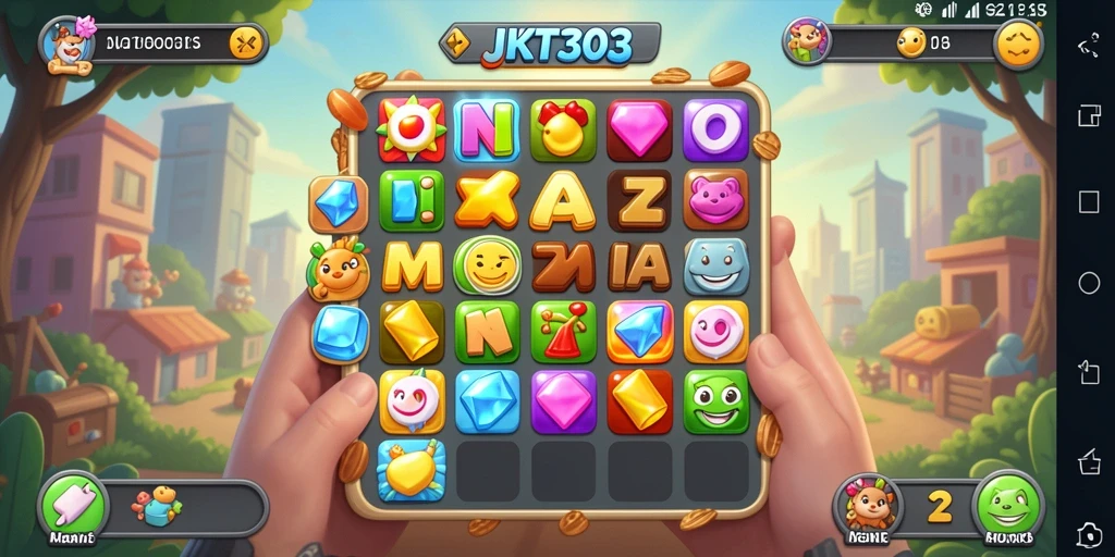 Tampilan gameplay JKT303 yang menarik dan penuh warna.