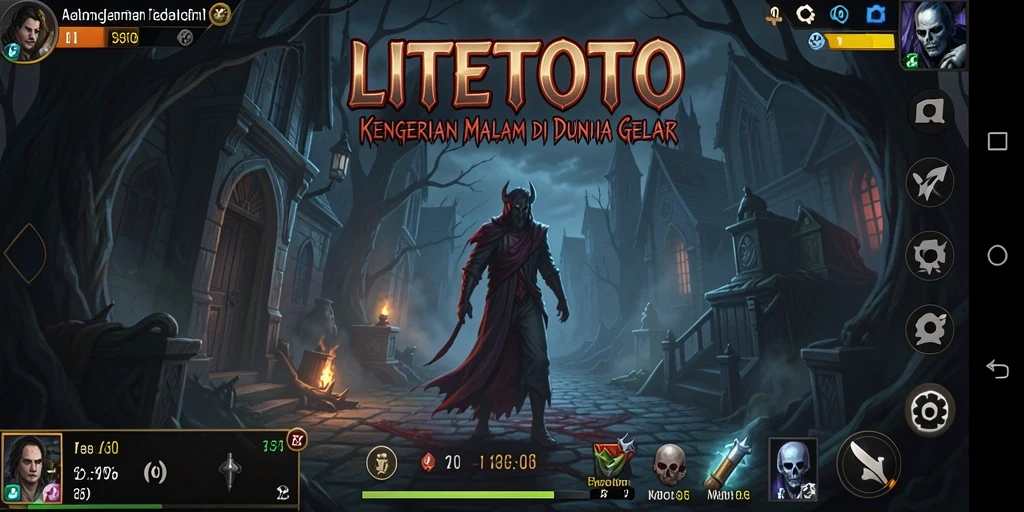 Gameplay LITETOTO dengan suasana horror yang mencekam dan menakutkan.
