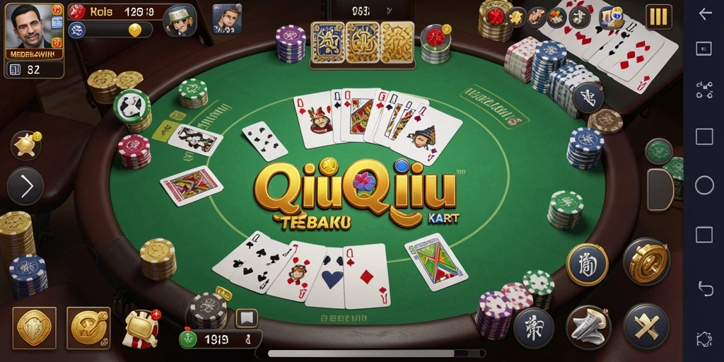 Tampilan utama gameplay QiuQiu MERDEKAWIN yang seru dan interaktif.
