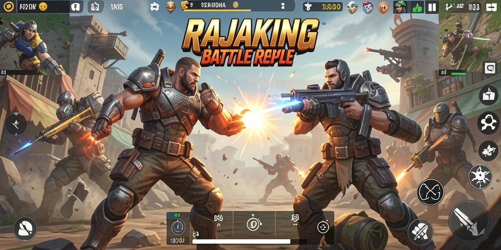 Gameplay seru dalam pertempuran di RAJAKING.