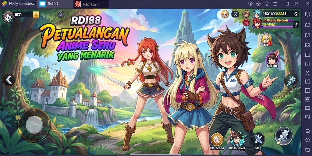 Screenshot gameplay RDI88 yang menampilkan karakter anime dalam aksi.